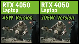 RTX 4050 (45W) vs RTX 4050 (105W) in 12 Games - Laptop/Notebook