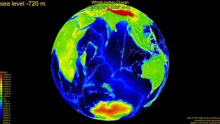 Whole Indian Ocean, sea level change 0 - -4000 m, fast