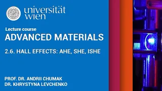 Advanced Materials - Lecture 2.6. - Hall Effects