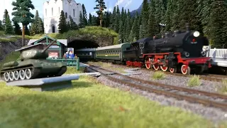 SZD BR38 & passenger train - Märklin Hamo & Heris H0 (SOUND ON 🔊)