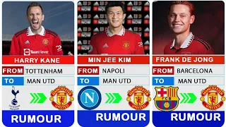 SHOCKING MANCHESTER UNITED TRANSFERS SUMMER 2023😱Harry Kane,min jee kim frank de jon neymar...  🔥