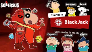 Shinchan became blackjack and guessing roles in super sus 😱🔥 | Shinchan plays among us 3d 😂 | funny