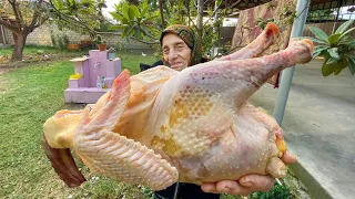 Cooking HUGE Turkey, Unusual Chicken Recipe and Sweets!