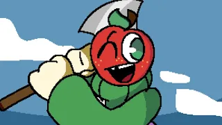 Pansexual apple with an axe || Andys Apple Farm (SPEEDPAINT) (slight blood warning)
