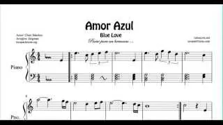 Blue Love Sheet Music for Easy Piano Amor Azul Partitura de Piano Fácil