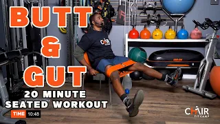 Seated Butt & Gut Workout With Resistance Thigh Band