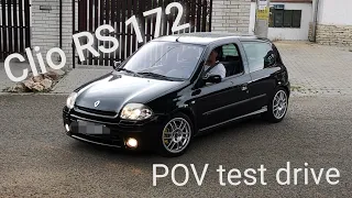 Renault Clio RS 172 | POV test drive | Loud exhaust sounds