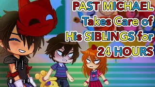 Past Michael Babysits His Siblings for 24 Hours // FNAF GACHA // My AU