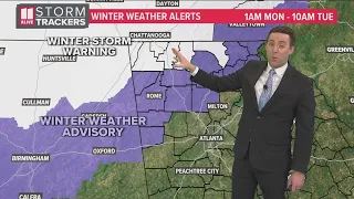 Several north Georgia counties to see wintry mix as robust storm system moves in