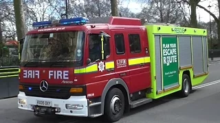 London Fire Brigade Fire Rescue Units Responding urgently