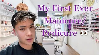 MY FIRST EVER MANICURE & PEDICURE 👀💅 | Men Health | Beauty | Nails