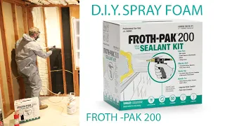 Froth-Pak 200 Spray Foam Sealant Kit Set-Up, Precautions, and Spraying Review #Froth-Pak