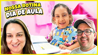 ROTINA em  DIA DE ESCOLA da Maria Clara - Clau Santana