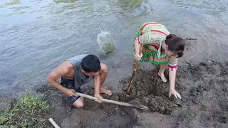 Primitive life: Survival Build A Place To Fish in Hole - Fishing in the wilderness