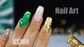 ASMR Nail Art Tutorial Design & Ideas 💅 АСМР Делаю МАНИКЮР с фольгой Дизайн ногтей ТК-ТК-ТК