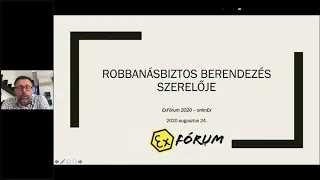 ExFórum OnlinEx - 2020.08.24.: Robbanásbiztos berendezés szerelője