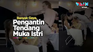 Terlalu Semangat, Suami Tendang Wajah Pengantin Pas Resepsi