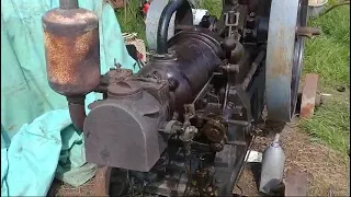 Hornsby Akroyd hot bulb engine made in 1902   used in a small metal workshop