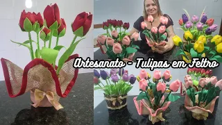 Artesanato - Tulipas em Feltro