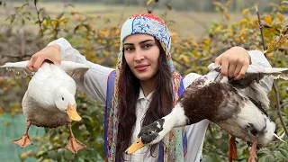 Cook duck in a different and delicious way! Cooking Basterma at grandma's house!