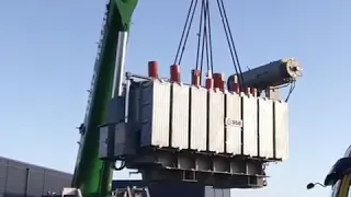 Delivering a 60/10 KV Transformer to its future spot