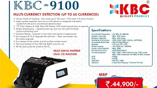 KBC Quality Products mix Value counting machines with fake notes detection KBC 9100