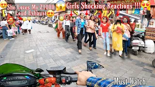 Cute Girls Crazy Reactions & Z1000 Market Reaction First Time In India 2022 & Police caught my z1000