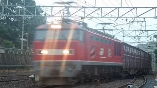 4096レ　EF510-18牽引貨物列車　宝寺踏切(長岡京～山崎)通過