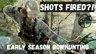 SHOTS FIRED! | Early season BOWHUNTING | BIG BUCK sign !