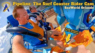 Pipeline: The Surf Coaster at SeaWorld Orlando, First-time Rider Cam Reaction in the Back Row