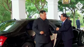 Donald Trump and Kim Jong-un arrive at the historic summit