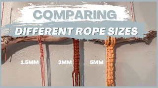 Different Size Macrame Ropes: 1.5mm, 3mm, 5mm Comparison