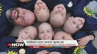 Childhood cancer survivor 'fights' for other kids