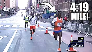 Joshua Cheptegei VS. Jacob Kiplimo || 2023 New York City Half Marathon