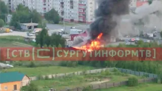 Пожар в торговом павильоне Сургут