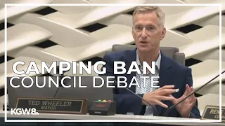 Portland City Council debates homeless camping bans