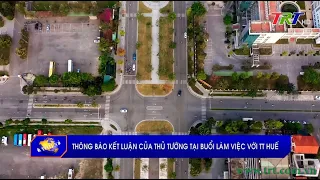 Thông báo Kết luận của Thủ tướng tại buổi làm việc với TT Huế