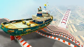 LA MEGA RAMPA CON LA BARCA IMPOSSIBILE DI GTA 5! *PS5*