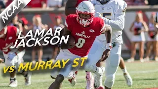 Lamar Jackson Highlights vs Murray St // 18/26 349 Total Yards, 4 TDs // 9.30.17