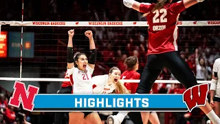 Nebraska at Wisconsin | Highlights | Big Ten Volleyball | Nov.  24 2023