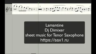 Dj Dimixer - Lamantine  (Sheet music for Tenor Saxophone)