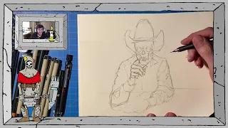 Drawing A skeletal Cowboy