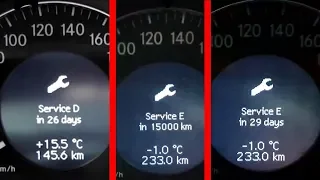 Mercedes W211, W219 Hidden function Reset Service Reminder / Reset Service D Indicator on Mercedes