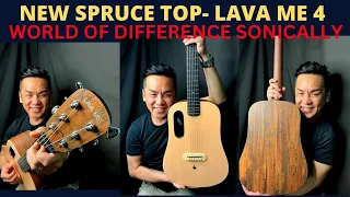 Spruce Top - Lava Me 4 - Major tonal differences