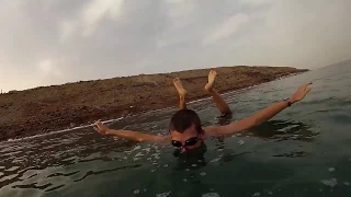 Floating in the Dead Sea