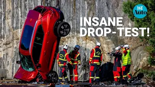 Insane! Volvo drop-test new SUVs from a height of 30 metres