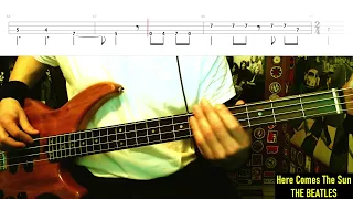 Here Comes The Sun by The Beatles - Bass Cover with Tabs Play-Along