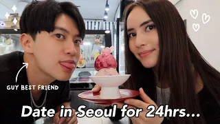 going on a DATE with my GUY BEST FRIEND for 24 HOURS in Seoul! *k-drama in real life?!*