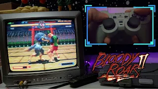 Bloody Roar 2 Gameplay on an original PS1 with a CRT TV