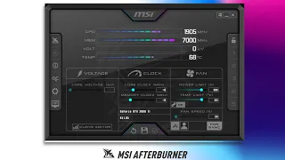 Обновили приложение MSI Afterburner : Поменялся дизайн и добавили энергопотребление видеокарты